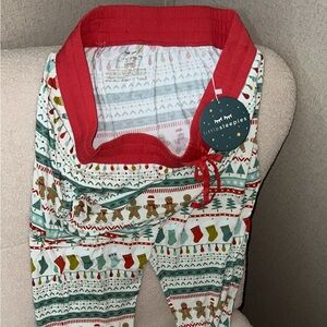 Little sleepies bamboo mama pants holiday fair isle seasonal NWT